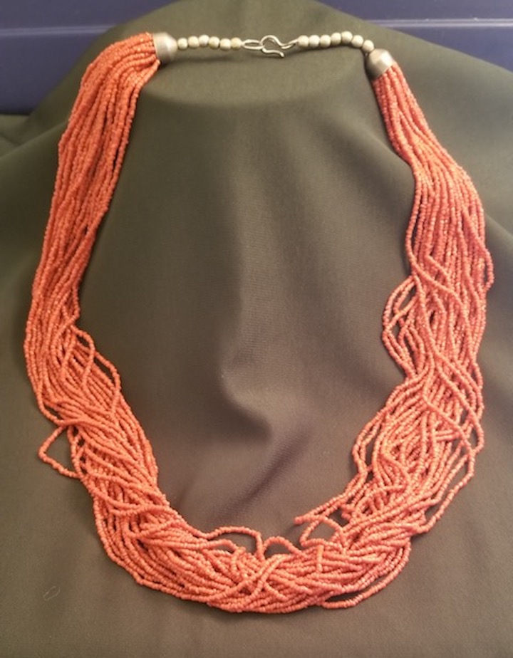 orange bead necklace