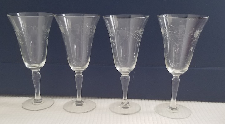 4 sherry glasses