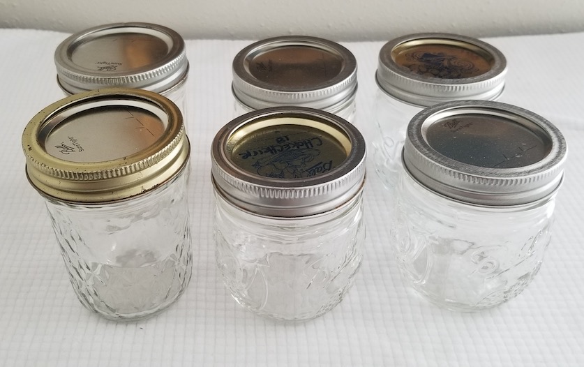 6 BALL JARS WITH LIDs