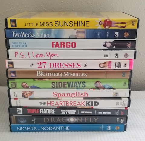 12 DVDs $25